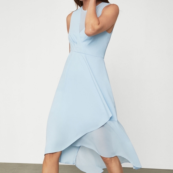 BCBG MAXAZRIA Chiffon Layer Midi Dress - Picture 2 of 13